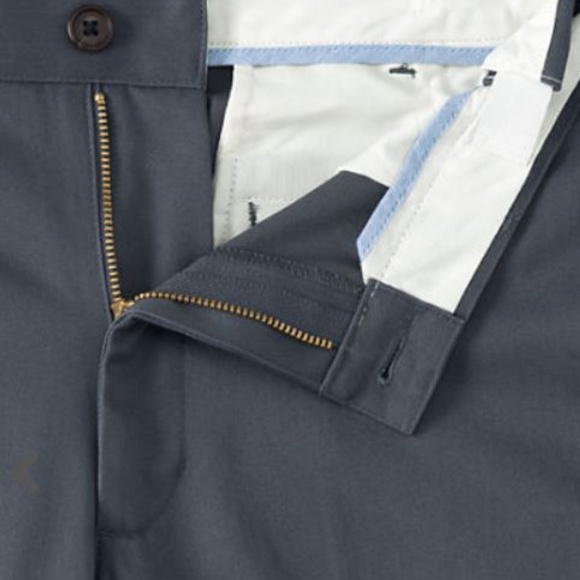 LANDS' END GRAY TAILORED FIT CHINO PANTS 37 x 35 - Picture 2 of 4